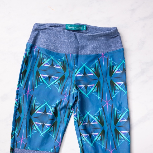 NEW - XS / S Daughters Of Culture Neon Galaxy Yoga Pants - Picture 6 of 8